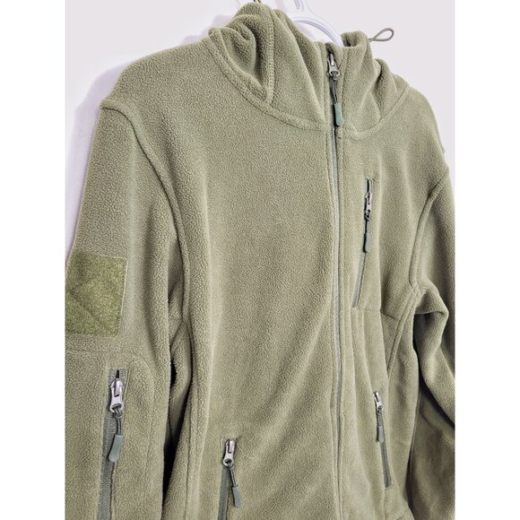 Baerskin green polar fleece tactical hoodie. Unisex size small - Picture 3 of 6